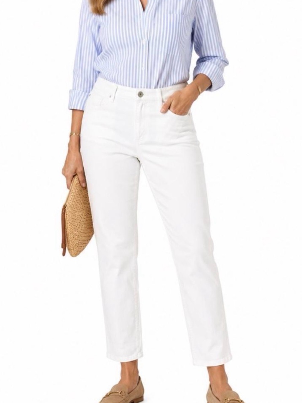 Chaps White Boot-Cut Women's Pants